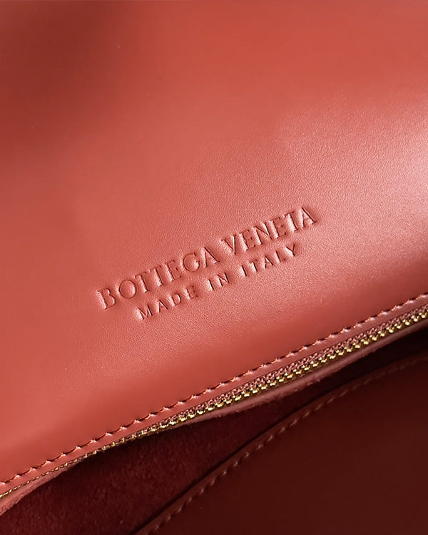 BV Liberta Crossbody Bag Buckle 30cm Brick-red Cowhide