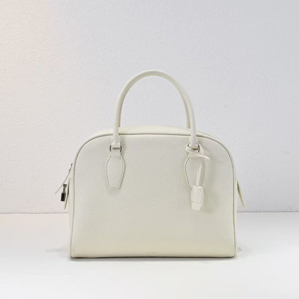 Borsa The Row India 32cm in pelle di vitello bianco sporco