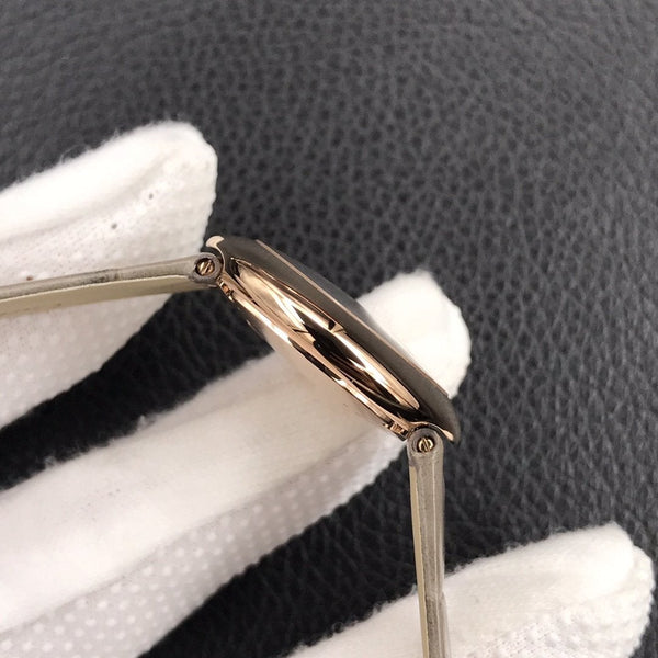 BALLON BLANC DE CARTIER CASSA IN ORO ROSA PELLE GRIGIA