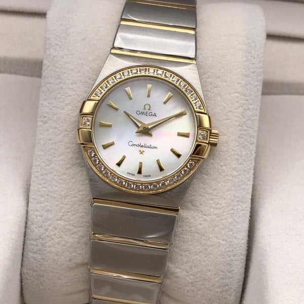 CONSTELLATION LADIES 27MM GOLD DIAMOND BEZEL