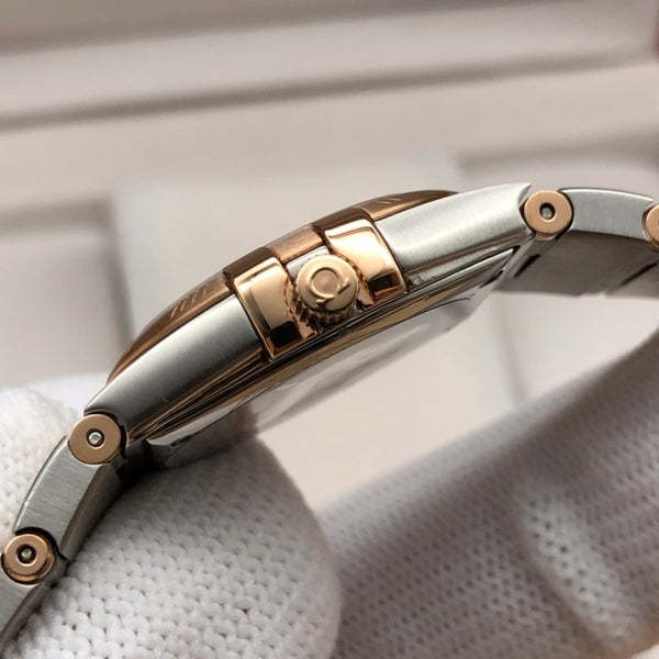 CONSTELLATION 27MM QUARTZ ROSE GOLD BEZEL MOTHER OF PEARL DIAL