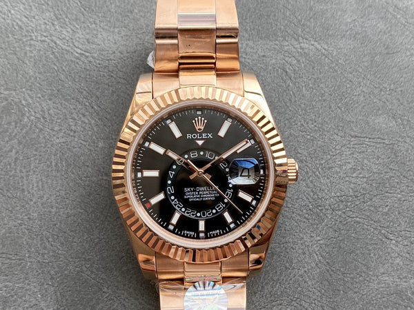 SKY-DWELLER 42 ROSE GOLD BLACK DIAL