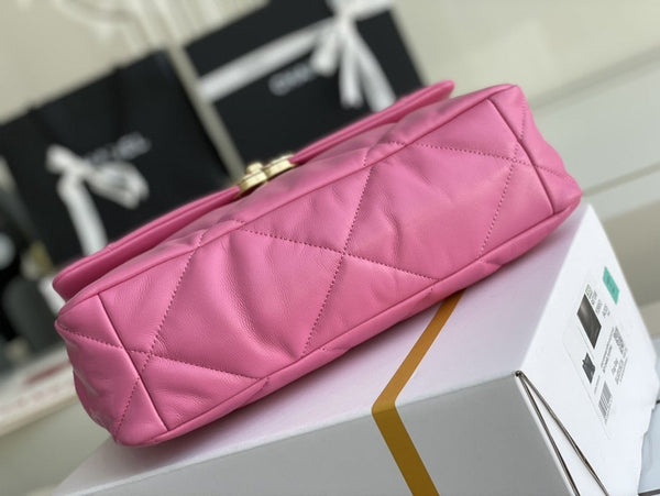19 BORSA CON PATTA 26 PELLE DI AGNELLO ROSA