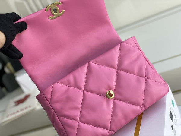 19 BORSA CON PATTA 26 PELLE DI AGNELLO ROSA