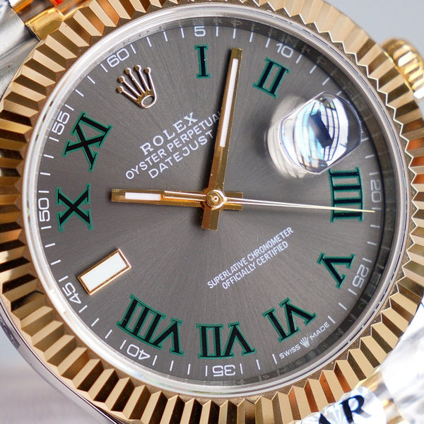 DATEJUST 41MM QUADRANTE WIMBLEDON BRACCIALE JUBILEE