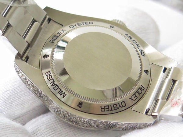 MILGAUSS 40MM STAINLESS STEEL GREEN BLACK ORANGE DIAL