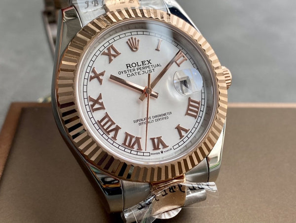 DATEJUST II ORO ACCIAIO QUADRANTE BIANCO NUMERI ARABI BRACCIALE OYSTER