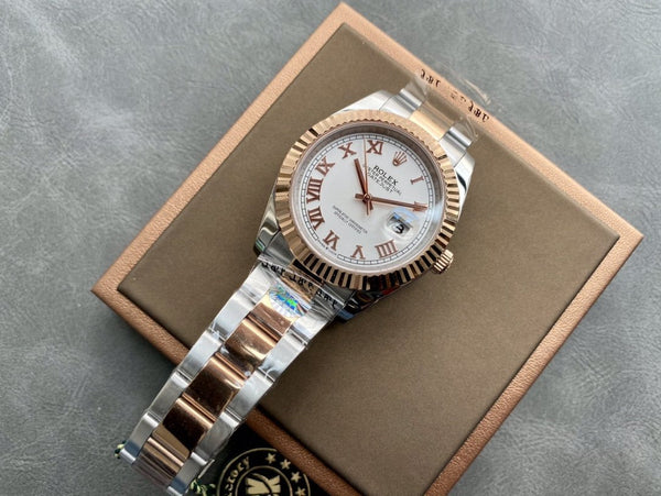 DATEJUST II ORO ACCIAIO QUADRANTE BIANCO NUMERI ARABI BRACCIALE OYSTER