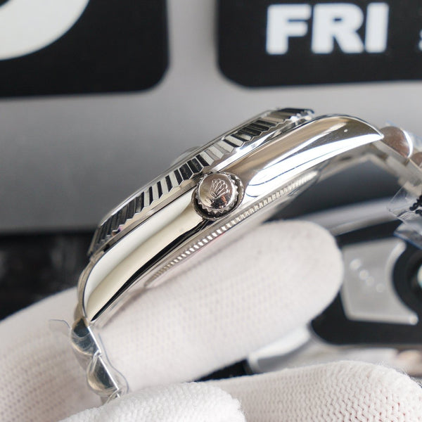 DATEJUST 41 STAINLESS STEEL CUSTOM BLUE EMERALD DIAL