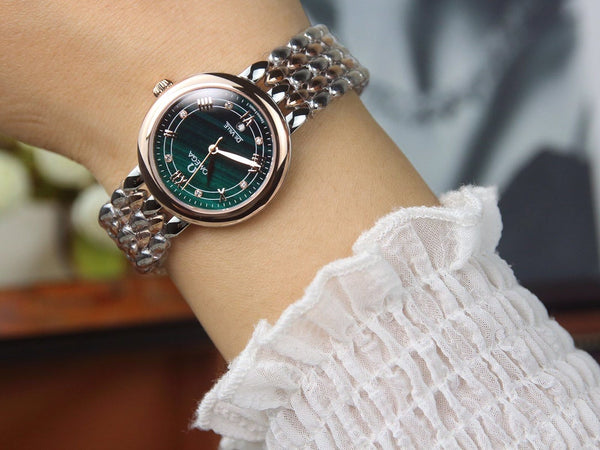 DEVILLE LADYMATIC 29MM QUADRANTE BLU BICOLORE