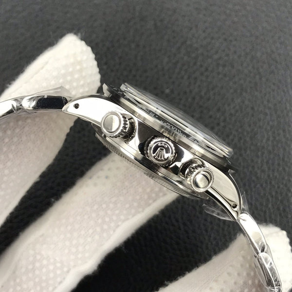 DAYTONA 38MM VINTAGE BLACK BEZEL SILVER DIAL