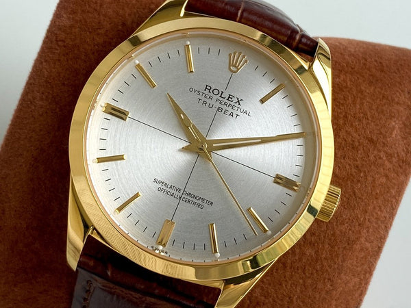 OYSTER PERPETUAL 41 STAINLESS STEEL LEATHER