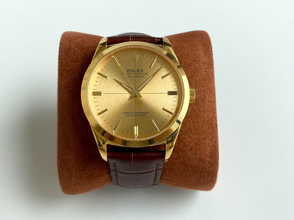 OYSTER PERPETUAL 41 STAINLESS STEEL LEATHER