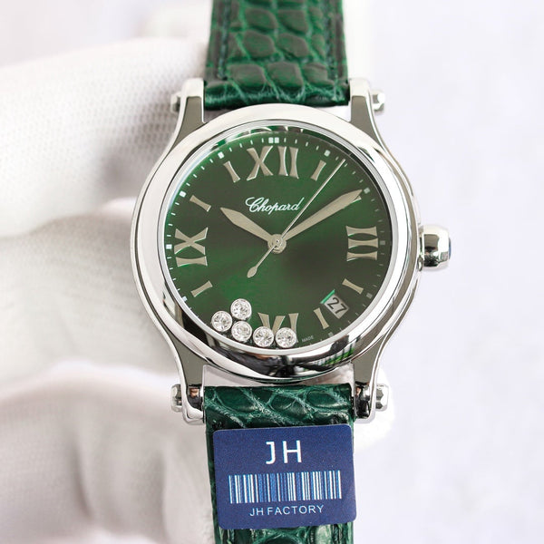 HAPPY SPORT 36MM AUTOMATIC STEEL CASE GREEN DIAL