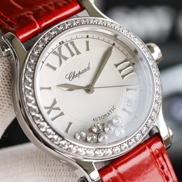 HAPPY SPORT 36MM AUTOMATIC STEEL CASE DIAMOND BEZEL