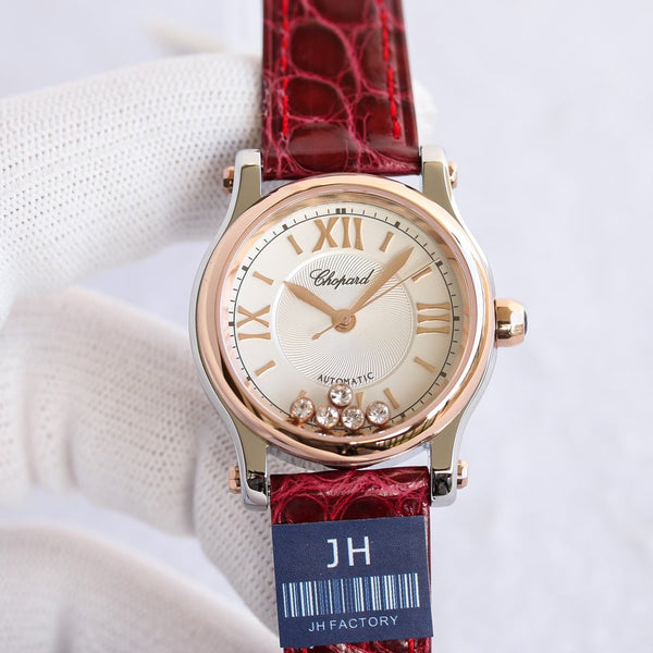 HAPPY SPORT 36MM AUTOMATIC ROSE GOLD BEZEL