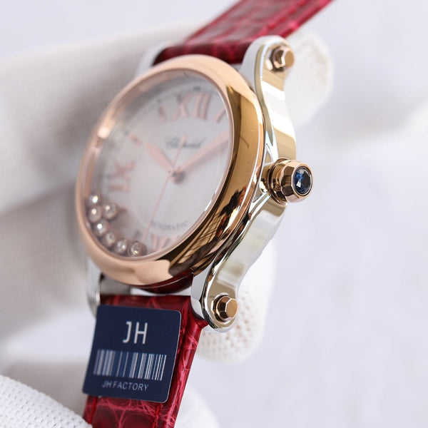 HAPPY SPORT 36MM AUTOMATIC ROSE GOLD BEZEL