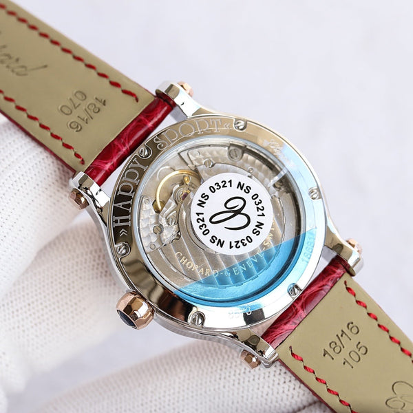 HAPPY SPORT 36MM AUTOMATIC ROSE GOLD BEZEL