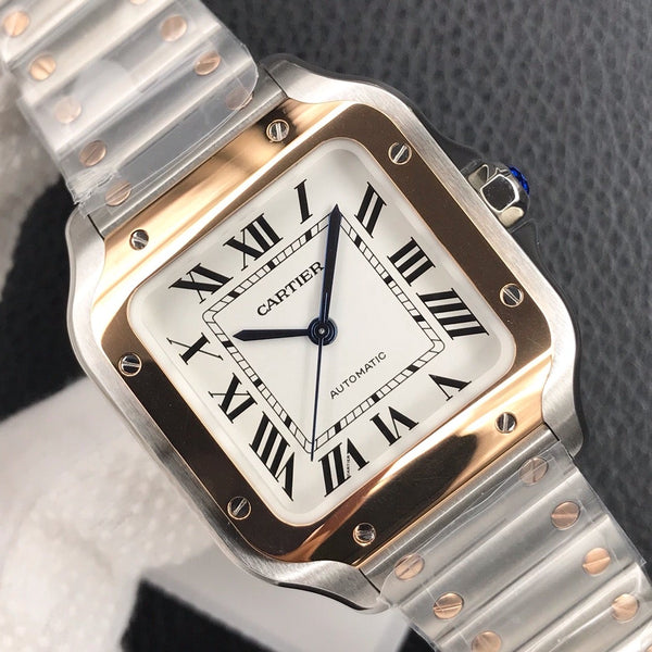 SANTOS LADY 35,1MM ACCIAIO ORO ROSA