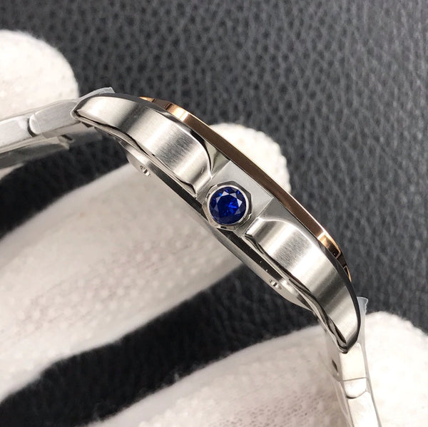 SANTOS LADY 35,1MM ACCIAIO ORO ROSA