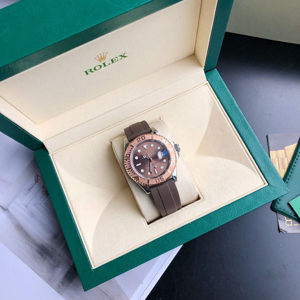 YACHT-MASTE EVEROSE GOLD QUADRANTE MARRONE GOMMA