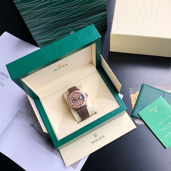 YACHT-MASTE EVEROSE GOLD QUADRANTE MARRONE GOMMA