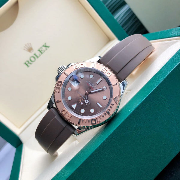 YACHT-MASTE EVEROSE GOLD QUADRANTE MARRONE GOMMA