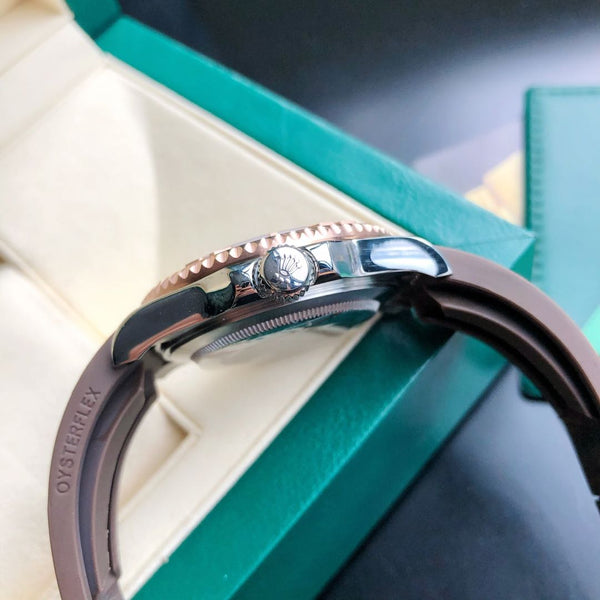 YACHT-MASTE EVEROSE GOLD QUADRANTE MARRONE GOMMA