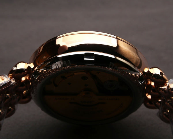 DEVILLE PRESTIGE 32MM ORO ROSA LUNETTA DIAMANTI QUADRANTE MOP