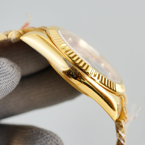 DATEJUST 41MM GOLD RED DIAL JUBILEE BRACELET