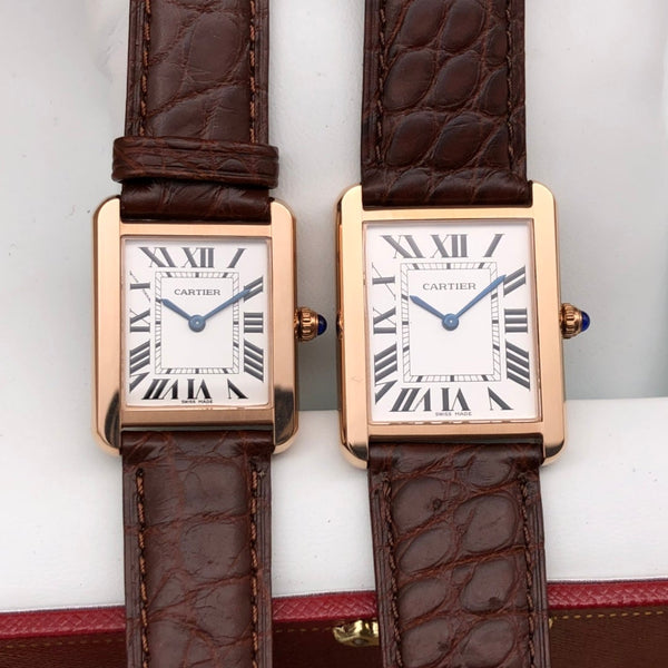 TANK LOUIS QUARTZ CASSA IN ORO ROSA