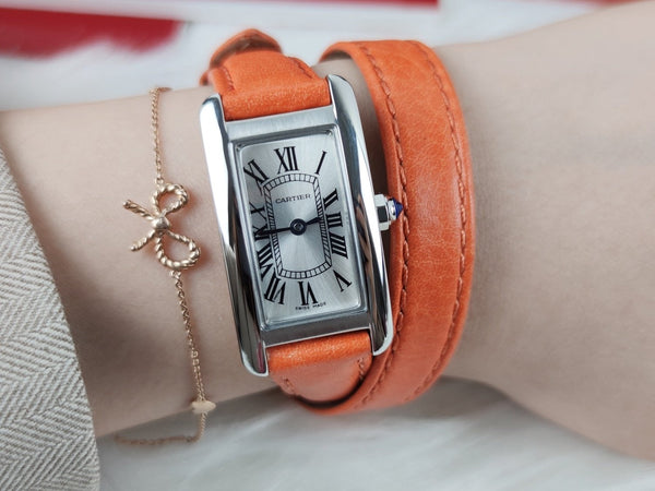 TANK AMERICAINE QUARTZ STAINLESS STEEL SILVER DIAL