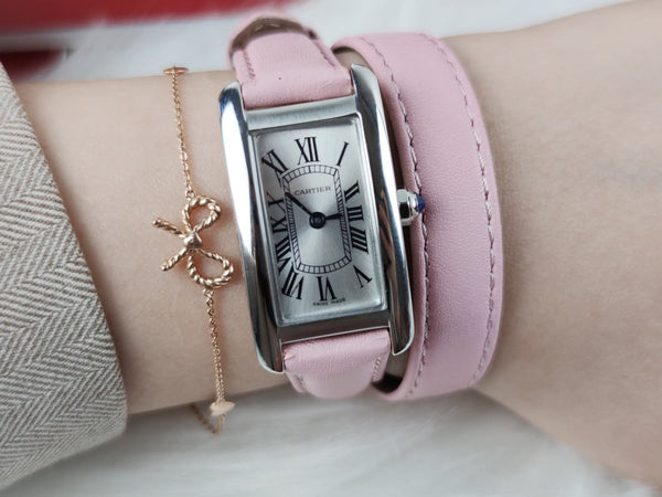 TANK AMERICAINE QUARTZ STAINLESS STEEL SILVER DIAL