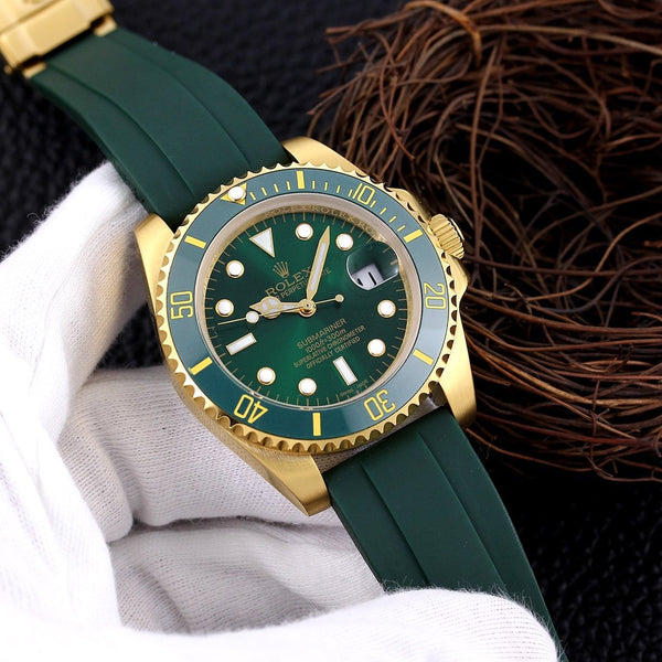 SUBMARINER DATE 40 GOLD CASE RUBBER STRAP
