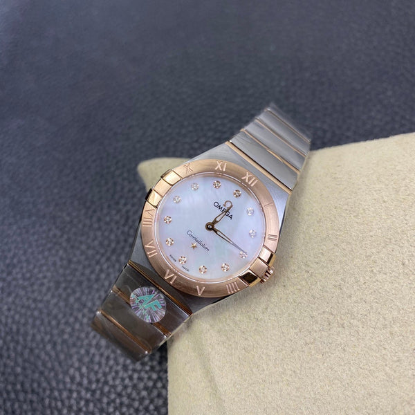 CONSTELLATION QUARTZ 28MM ROSE GOLD STEEL