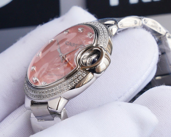 BALLON BLEU 33MM STEEL CASE DIAMOND NUMERALS