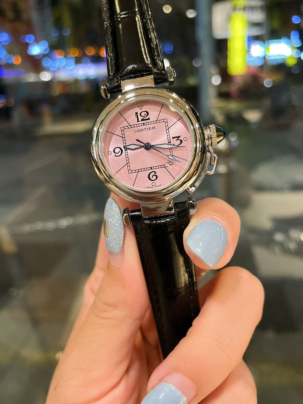 PASHA DE CARTIER QUARZO 35MM QUADRANTE ROSA