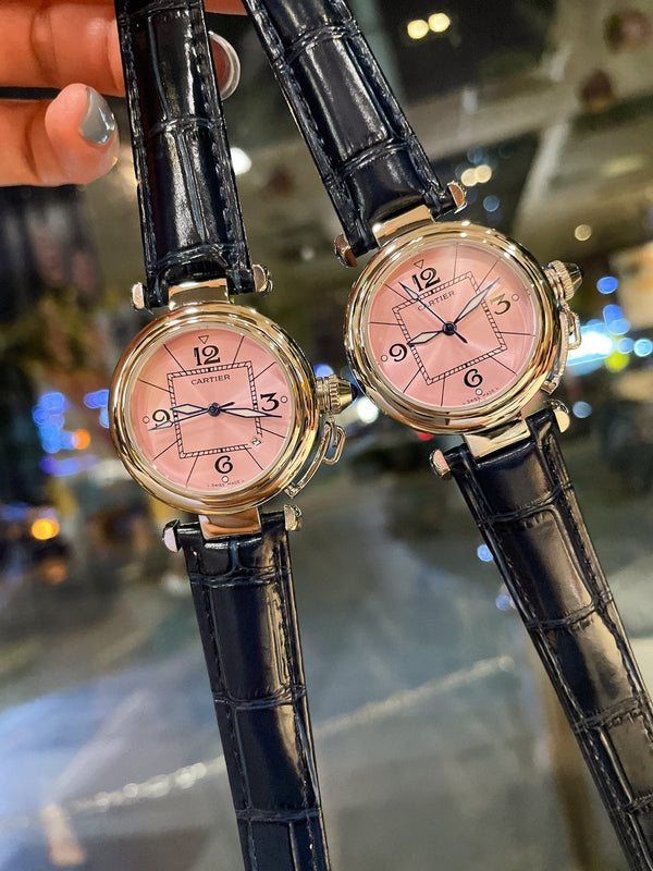 PASHA DE CARTIER QUARZO 35MM QUADRANTE ROSA