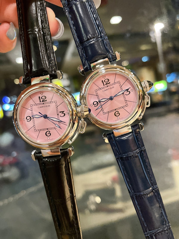 PASHA DE CARTIER QUARZO 35MM QUADRANTE ROSA