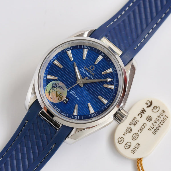 SEAMASTER AQUA TERRA 41MM STEEL CASE RUBBER STRAP