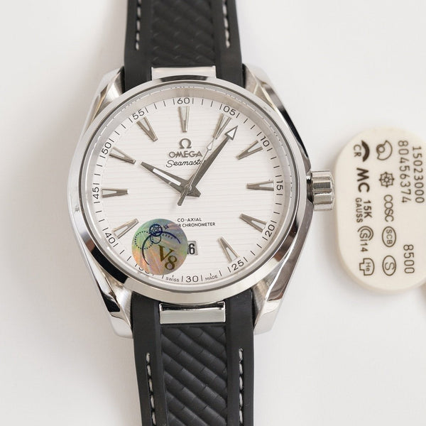 SEAMASTER AQUA TERRA 41MM STEEL CASE RUBBER STRAP