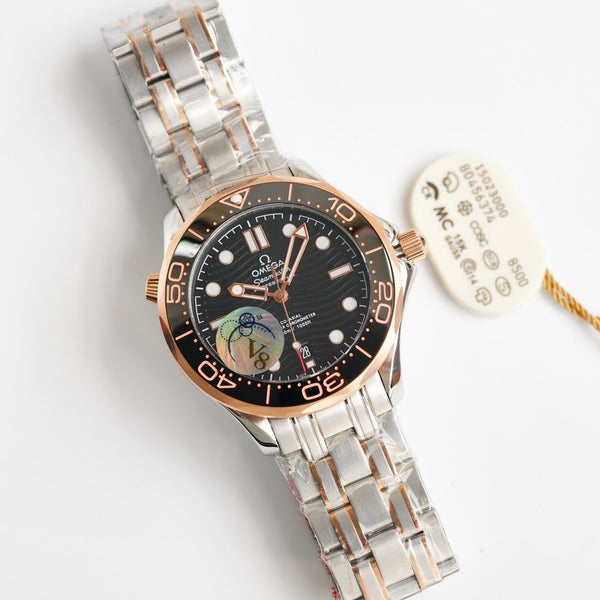 SEAMASTER DIVER 300M CO-AXIAL 42MM ROSE GOLD BLACK CERAMIC