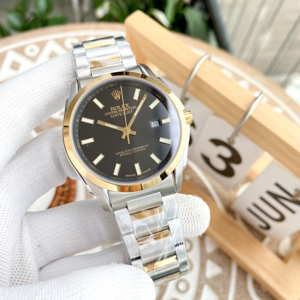 DATEJUST 40MM SMOOTH BEZEL GOLD STEEL
