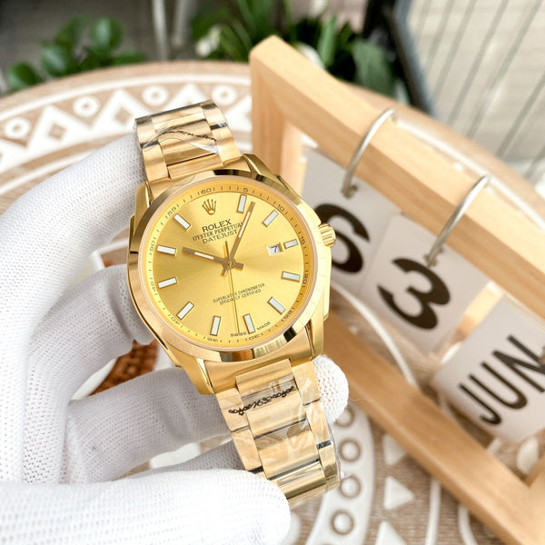 DATEJUST 40MM SMOOTH BEZEL GOLD STEEL