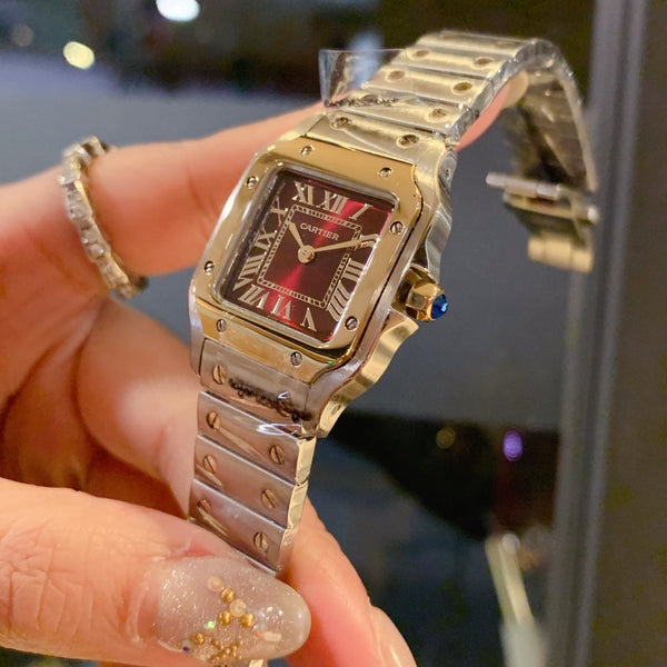 SANTOS DE CARTIE 27MM QUARTZ TWO-TONE BROWN DIAL