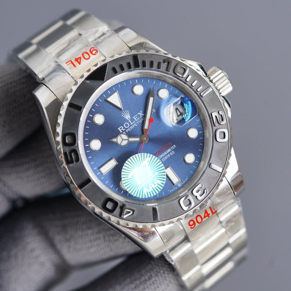 YACHT MASTER 40MM LUNETTA IN CERAMICA QUADRANTE BLU