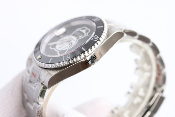 SUBMARINER DATE 40MM CUSTOM BLACK BEZEL BLACK BEAR DIAL