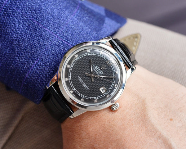 OYSTER PERPETUAL 41MM STEEL CASE DIAMOND NUMERALS