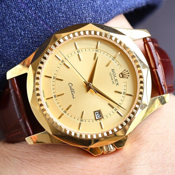 CELLINI DATE 42MM GOLD CASE