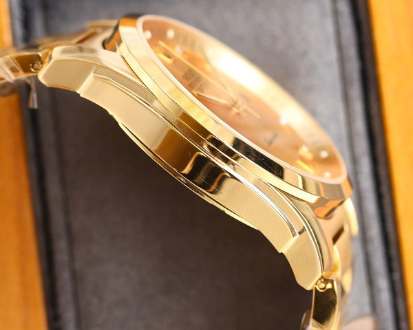 DATEJUST 41MM SMOOTH BEZEL GOLD CASE DIAMOND NUMERALS